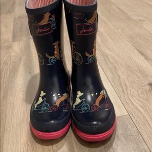 Joules Welly Print Boots - Cycling Dogs